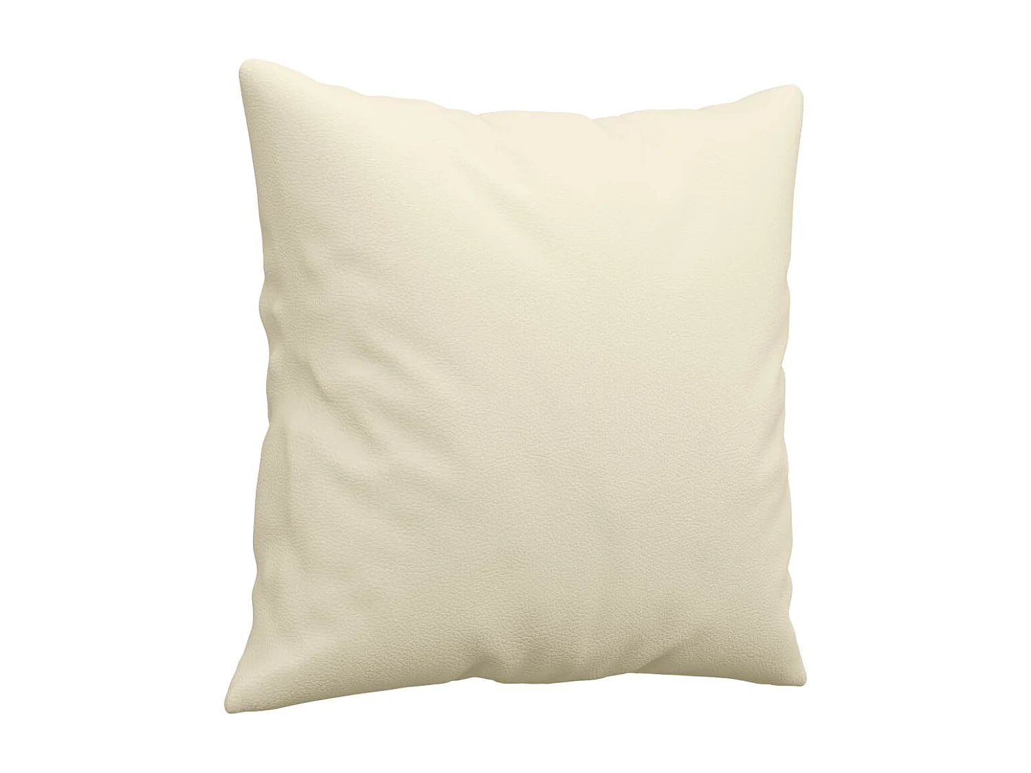 Sofá 2 lugares + almofadas decorativas 140cm couro artif. creme