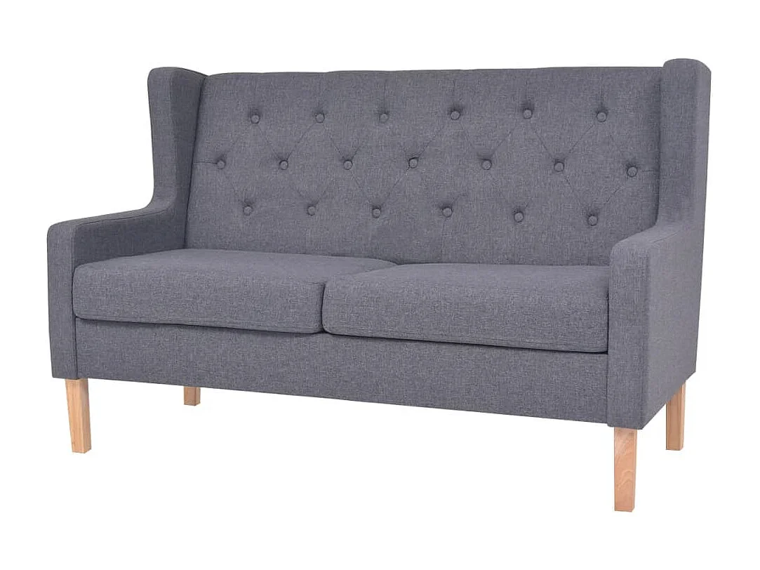 Conjunto de sofás 2 piezas tela gris