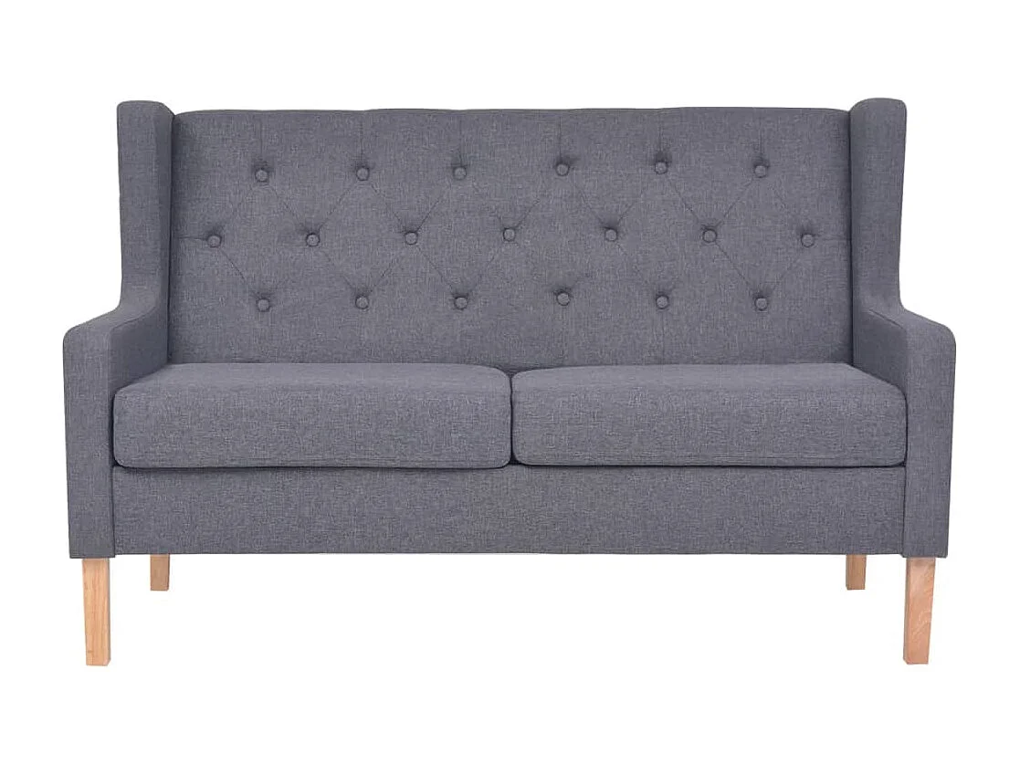 Ensemble de canapés 2 pcs tissu gris