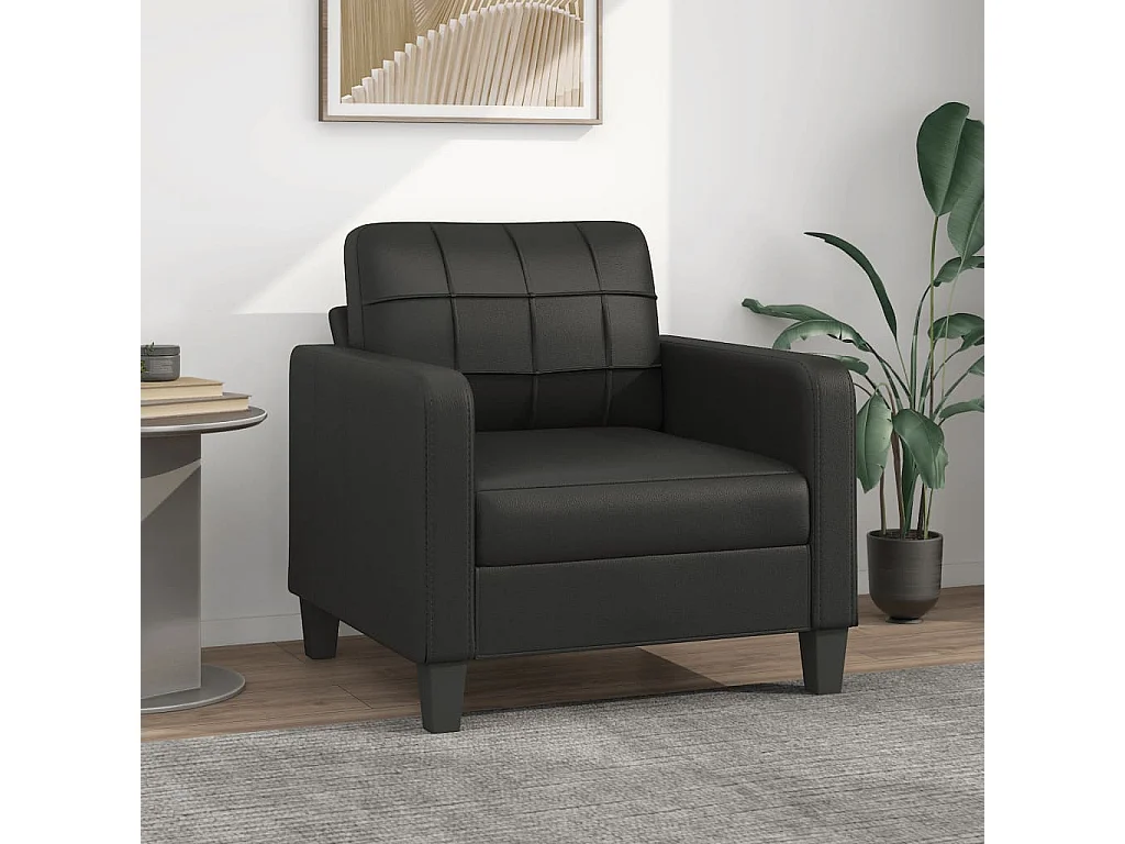 Poltrona Nera 60 cm in Similpelle