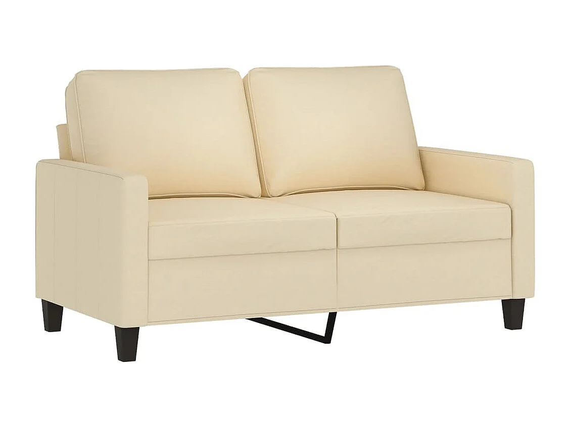 4 pcs conjunto de sofás com almofadões tecido cor creme