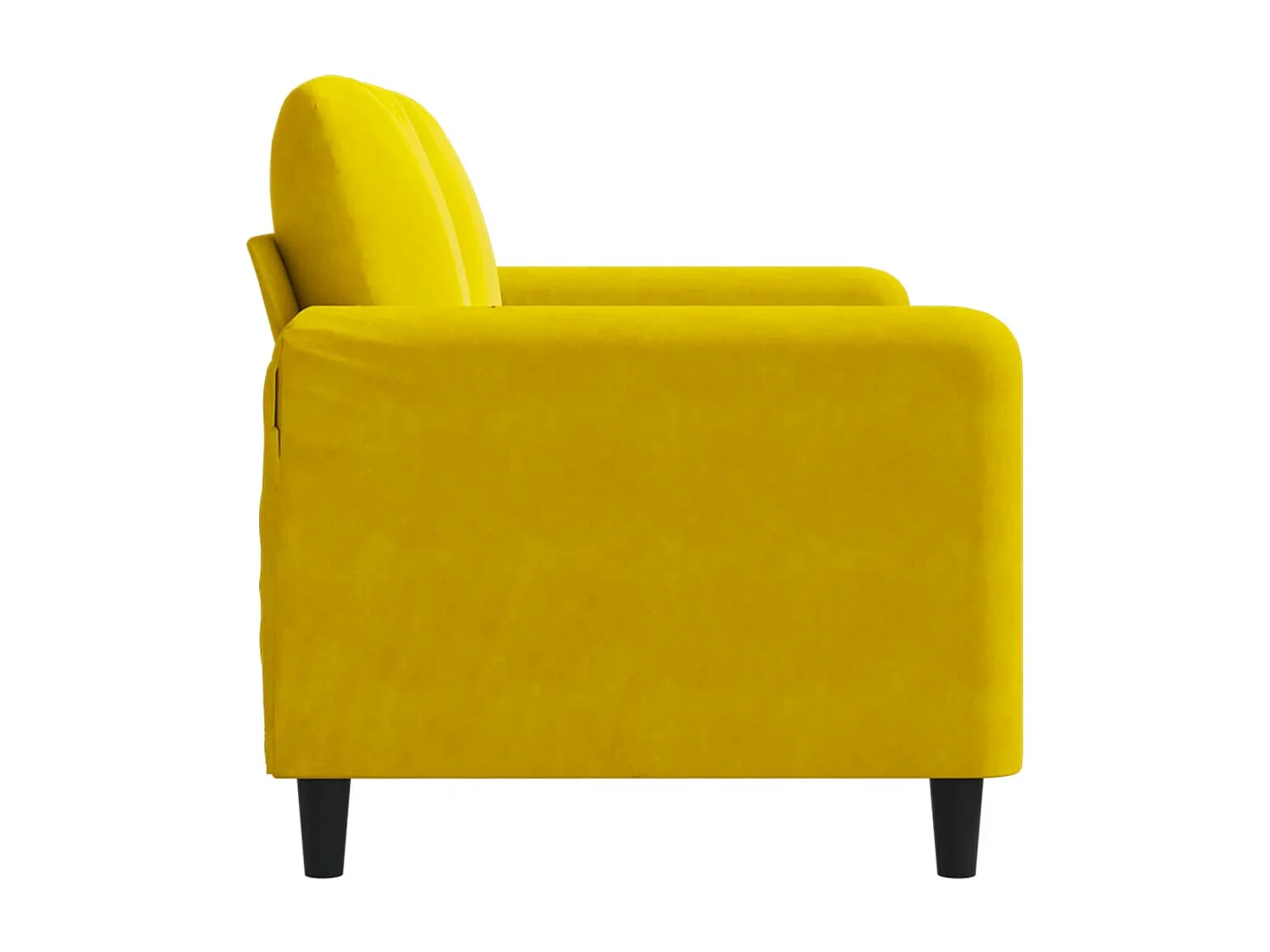 Sofá de 2 plazas terciopelo amarillo 120 cm