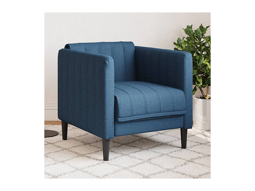 Fauteuil bleu tissu