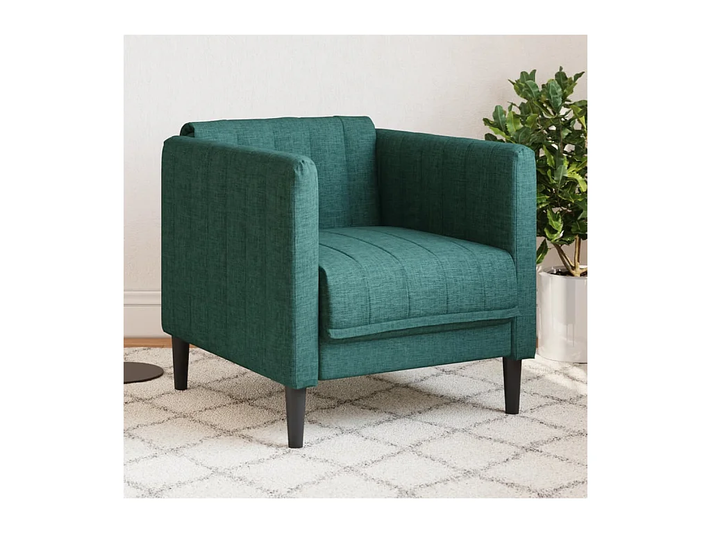 Fauteuil vert foncé tissu