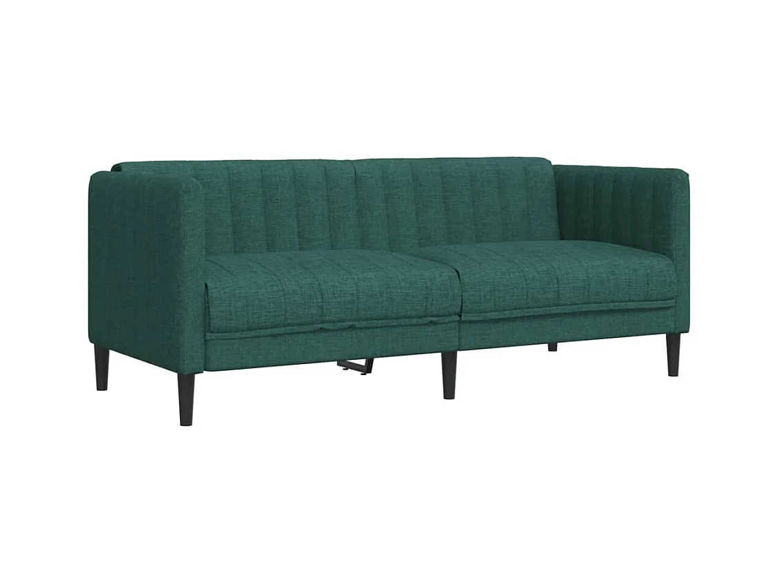 Ensemble de canapés 3 pcs vert foncé tissu
