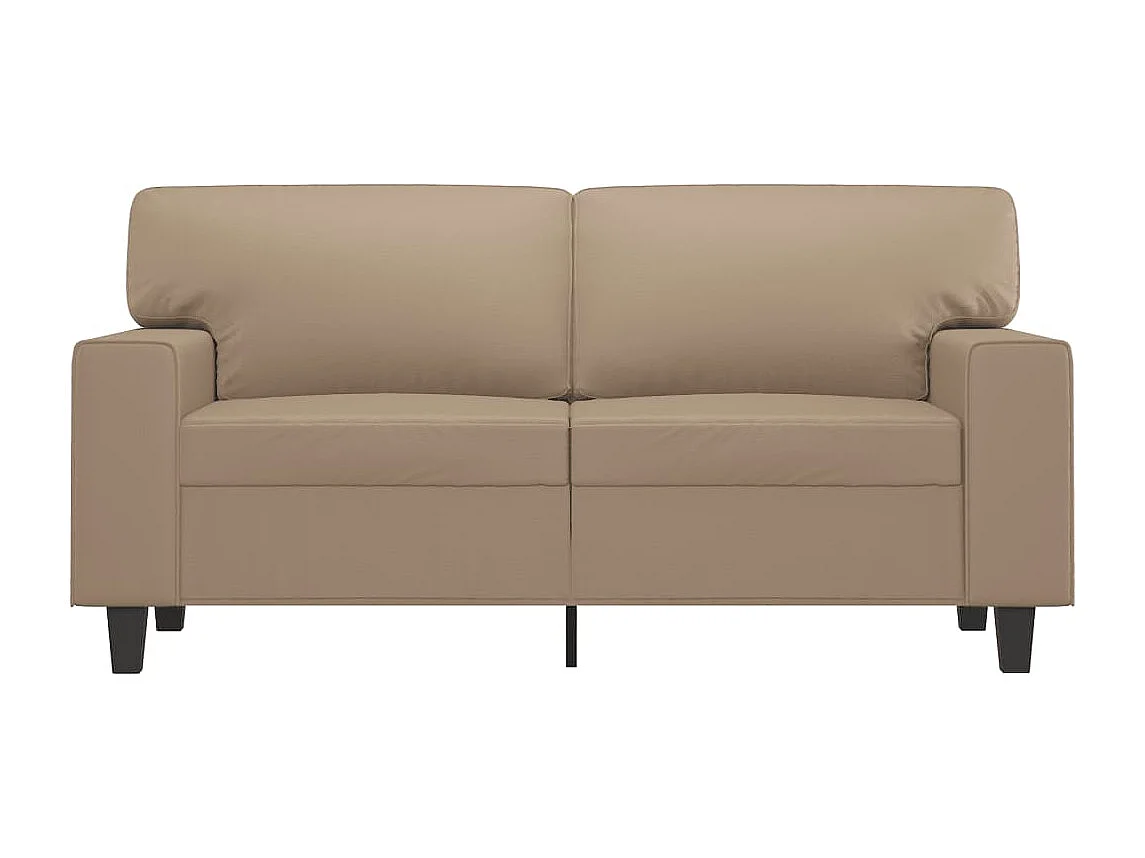 Tweezitsbank 120 cm kunstleer cappuccinokleurig