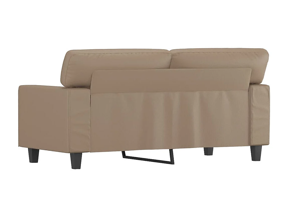 Tweezitsbank 120 cm kunstleer cappuccinokleurig