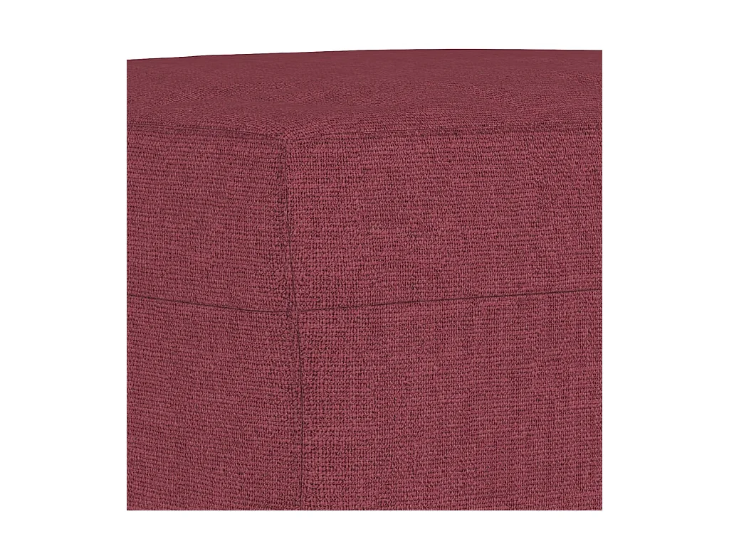 Ensemble de canapés 3 pcs rouge bordeaux tissu