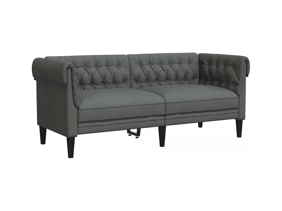 Ensemble de canapés 3 pcs gris foncé tissu
