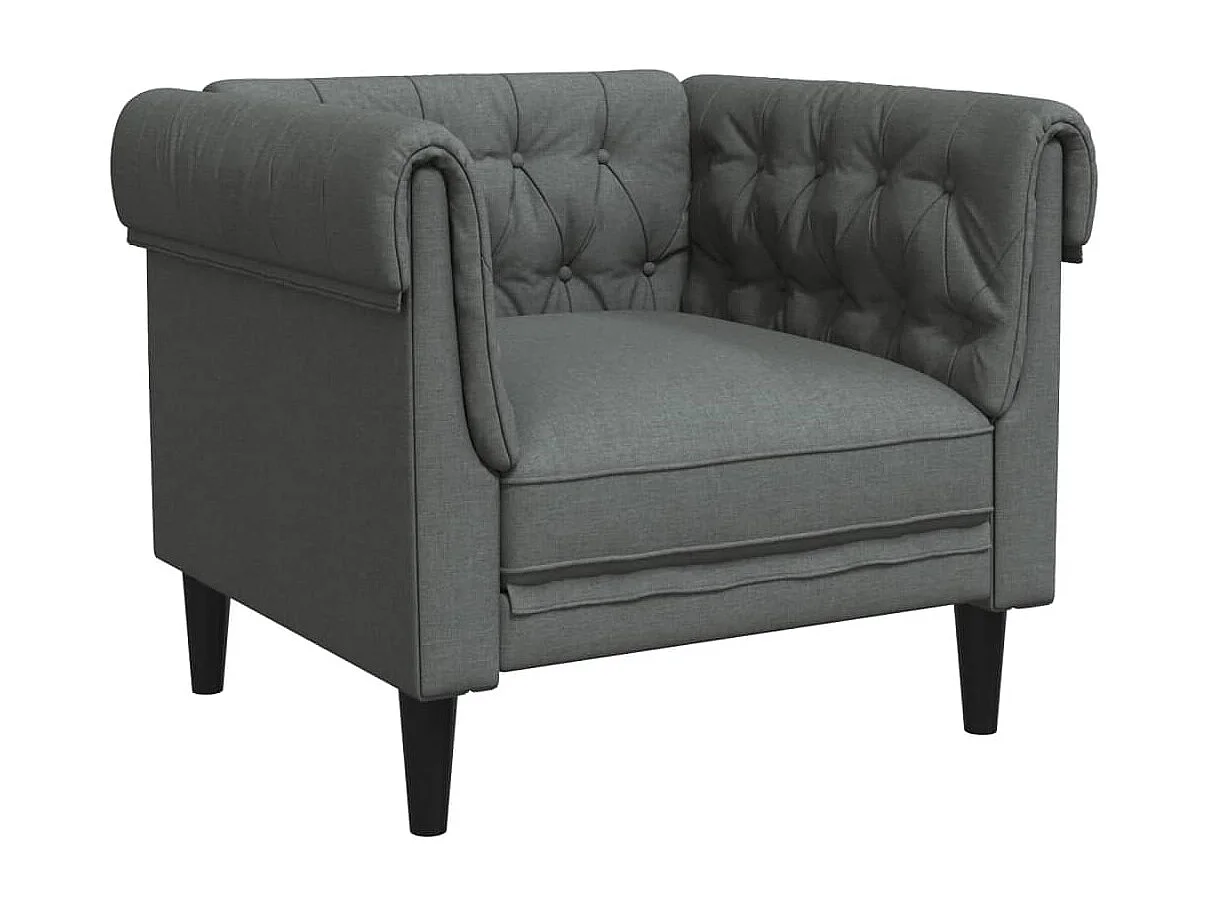 Ensemble de canapés 3 pcs gris foncé tissu