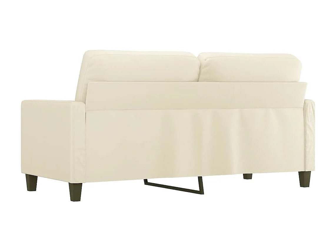 Divano a 2 Posti Crema 140 cm in Similpelle