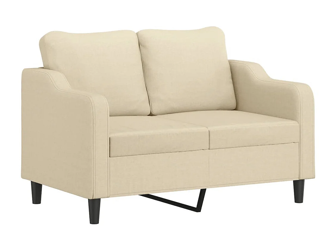 Set Divani 2 pz con Cuscini Crema in Tessuto