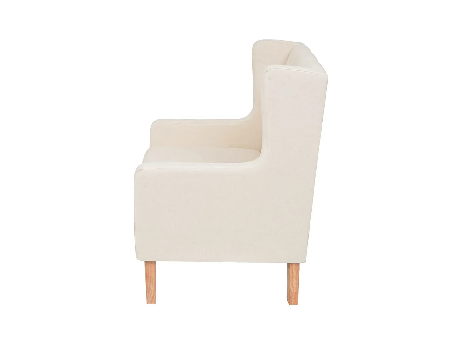 Ensemble de canapés 2 pcs tissu blanc crème