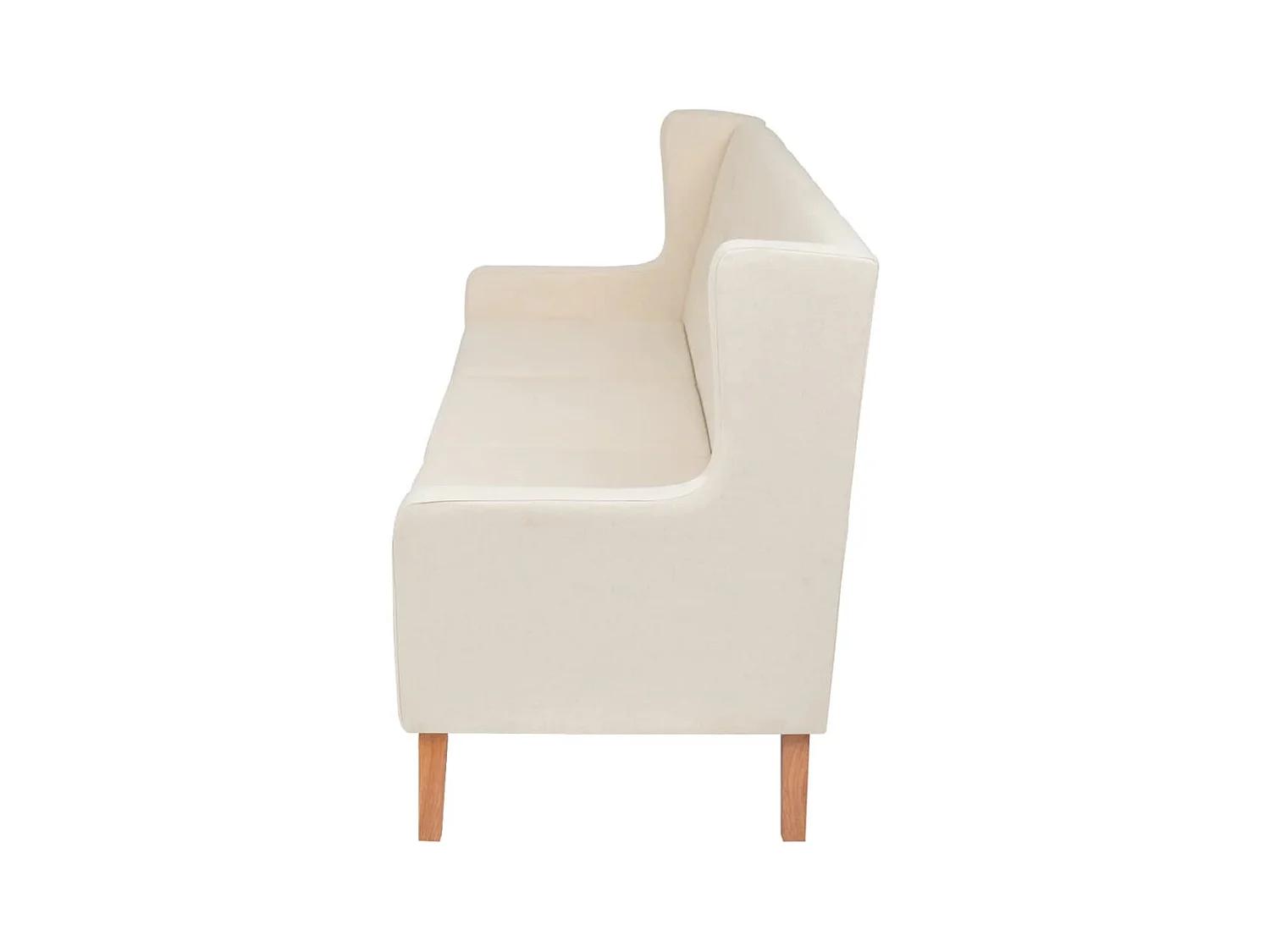 Ensemble de canapés 2 pcs tissu blanc crème