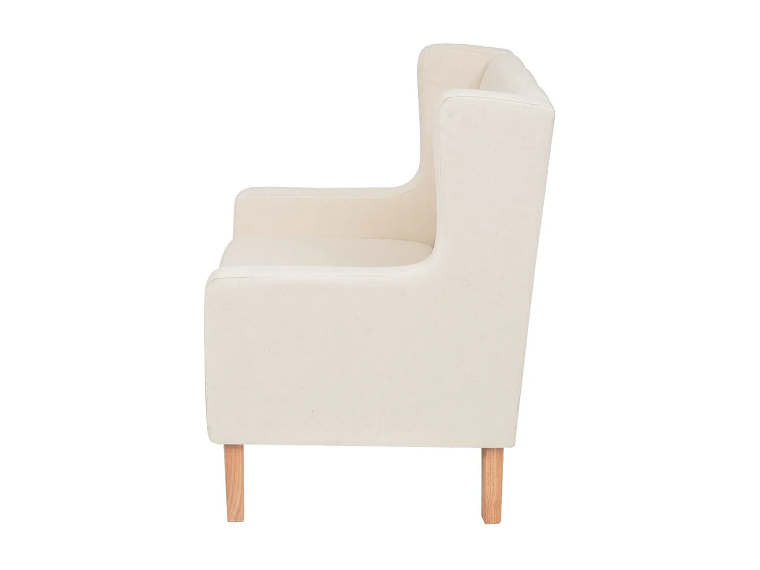 Ensemble de canapés 2 pcs tissu blanc crème