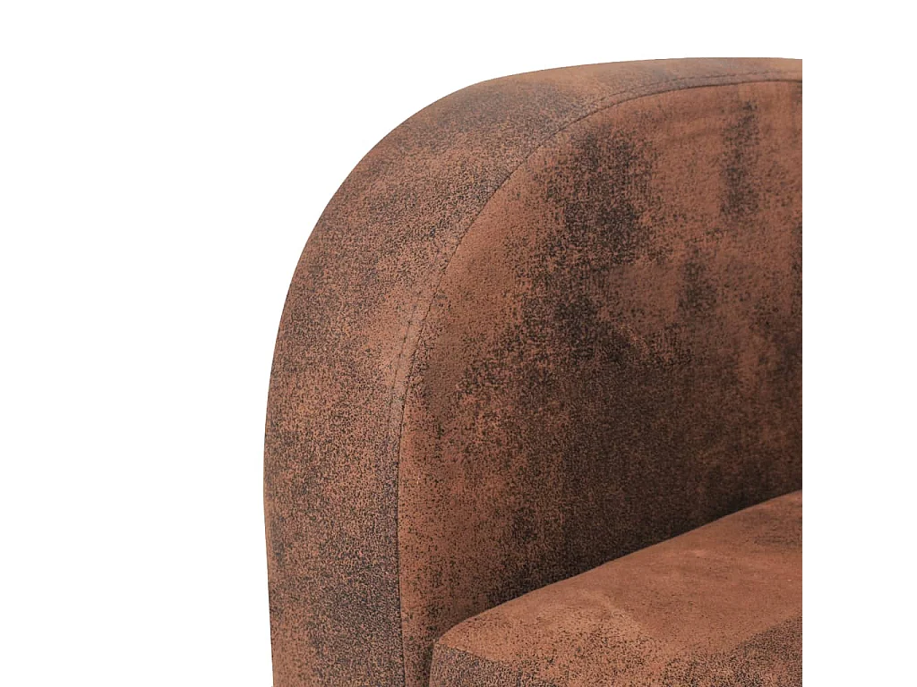 Set Divani 2 pz in Camoscio Artificiale Marrone