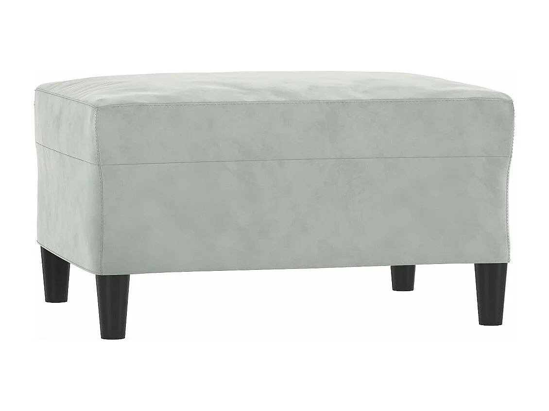 Ensemble de canapés 4 pcs avec coussins gris clair velours