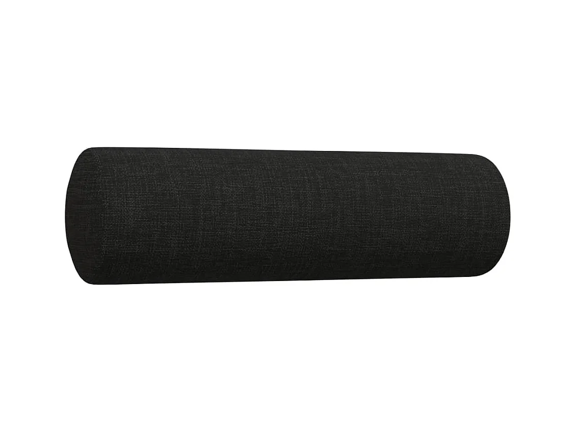 2-delige Loungeset met sierkussens stof zwart