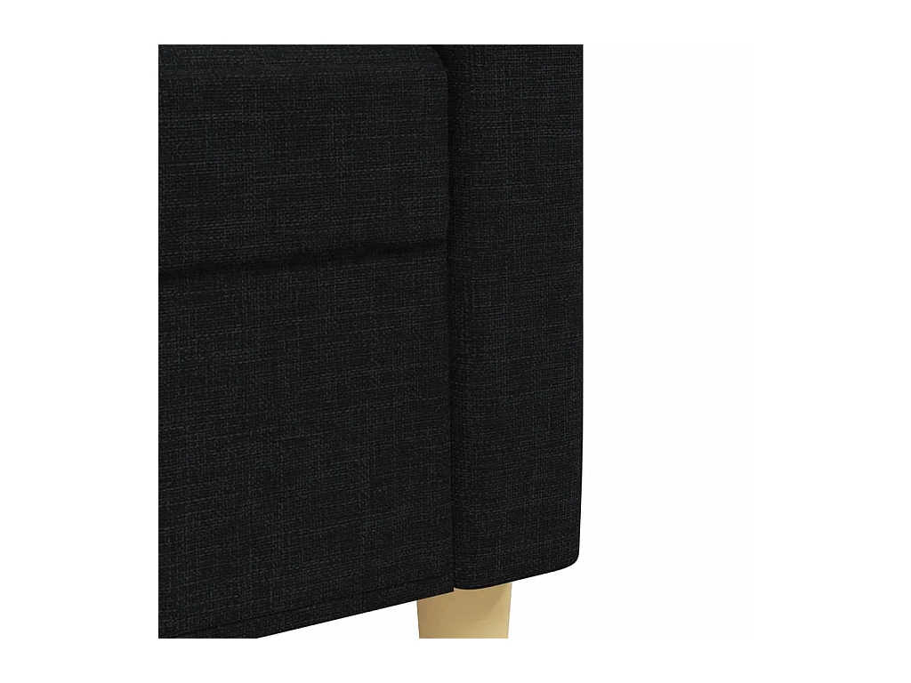 2-delige Loungeset met sierkussens stof zwart