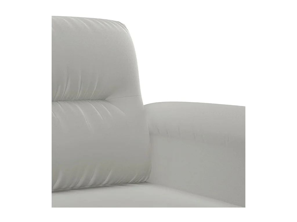 Ensemble de canapés 4 pcs coussins gris clair tissu microfibre
