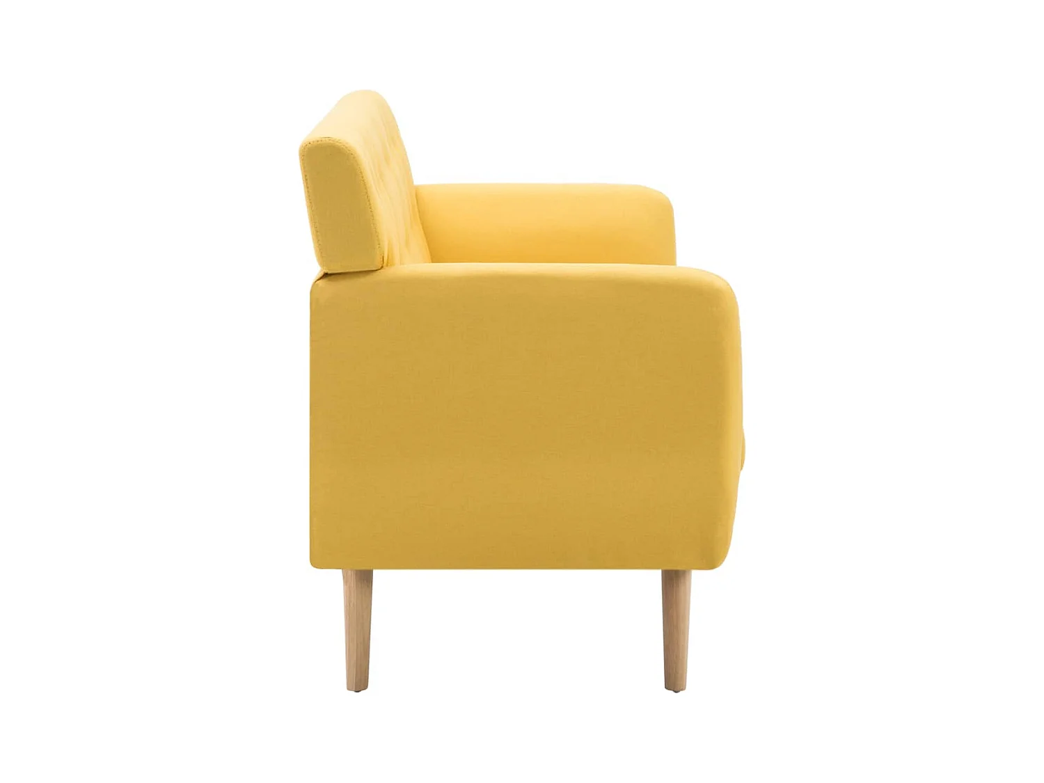 Canapé à 3 places revêtement en tissu 172x70x82 cm jaune