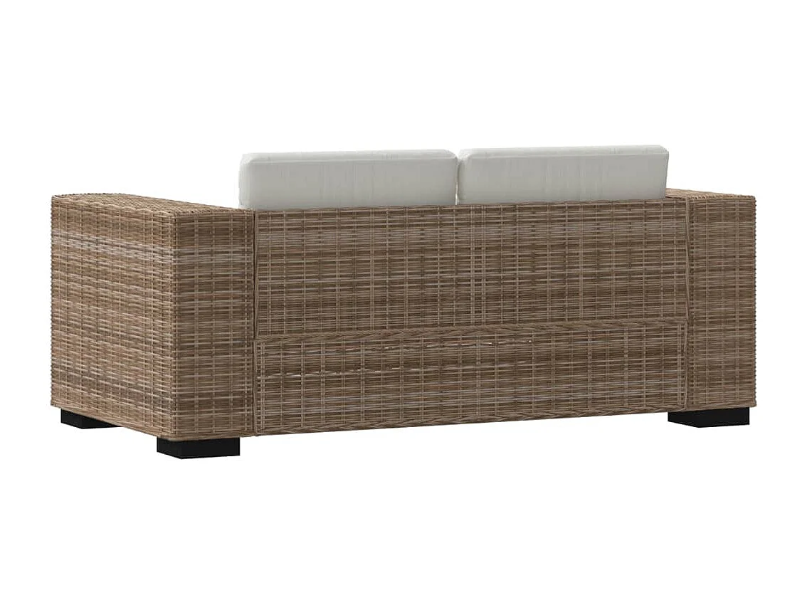 Divano a 2 Posti 7 pz in Rattan Naturale