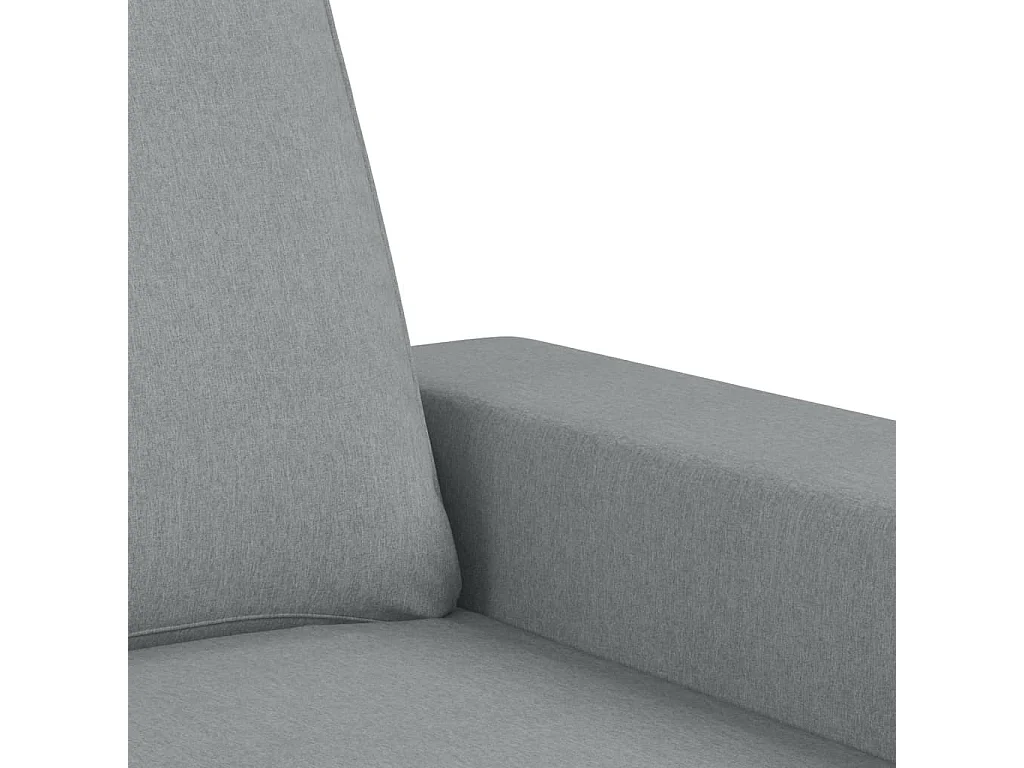 Set di Divani 3 pz Grigio Chiaro in Tessuto