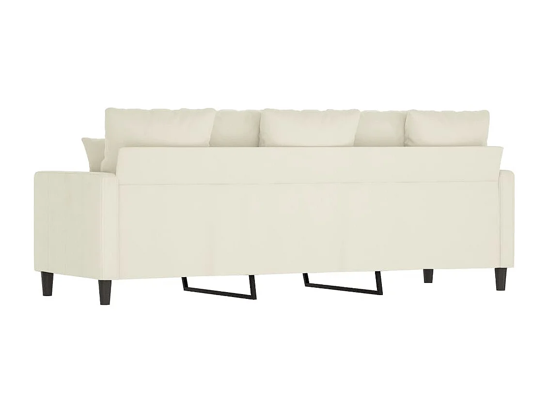 Canapé à 3 places Crème 180 cm Velours