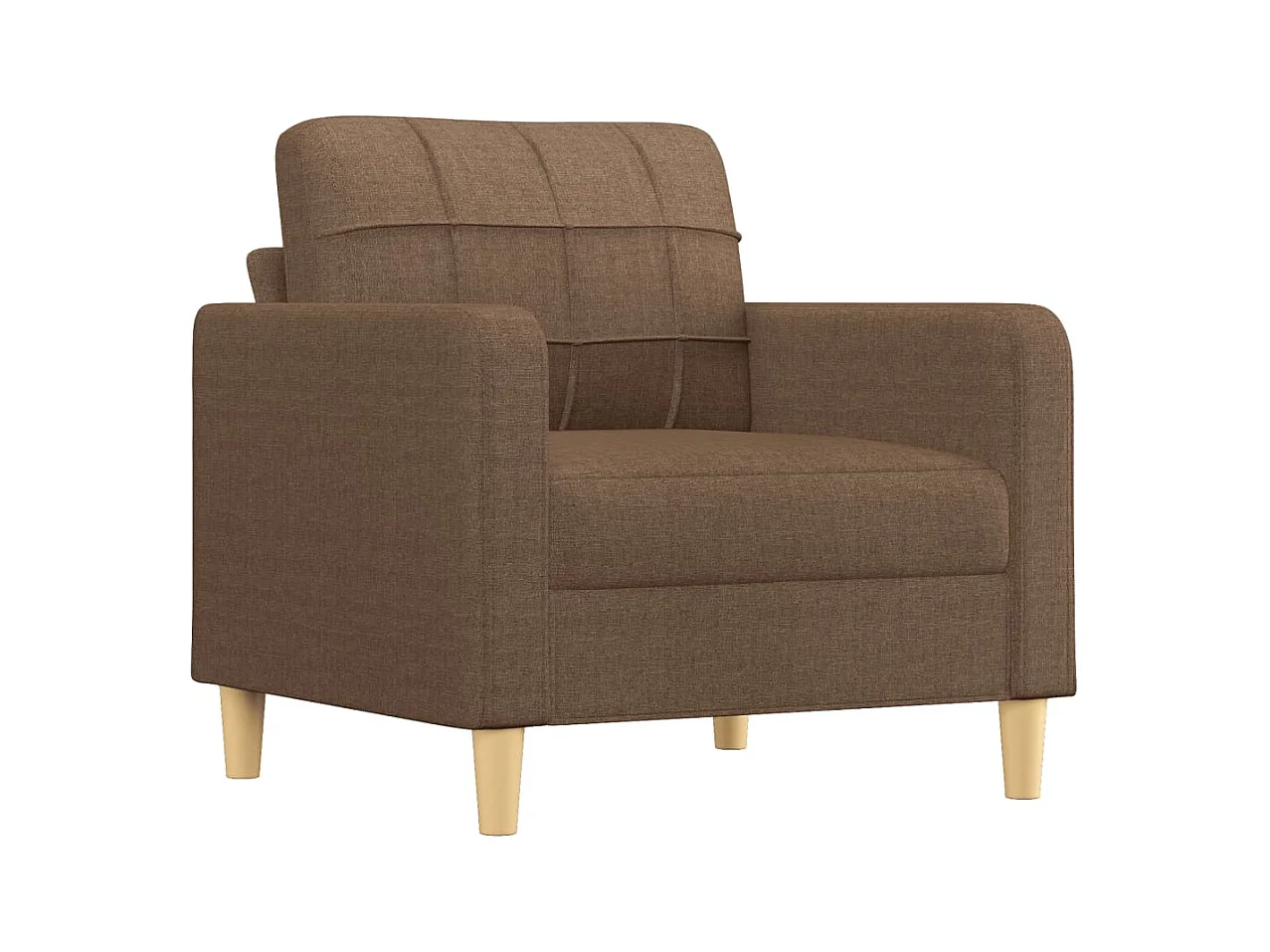 4-delige Loungeset met kussens stof bruin
