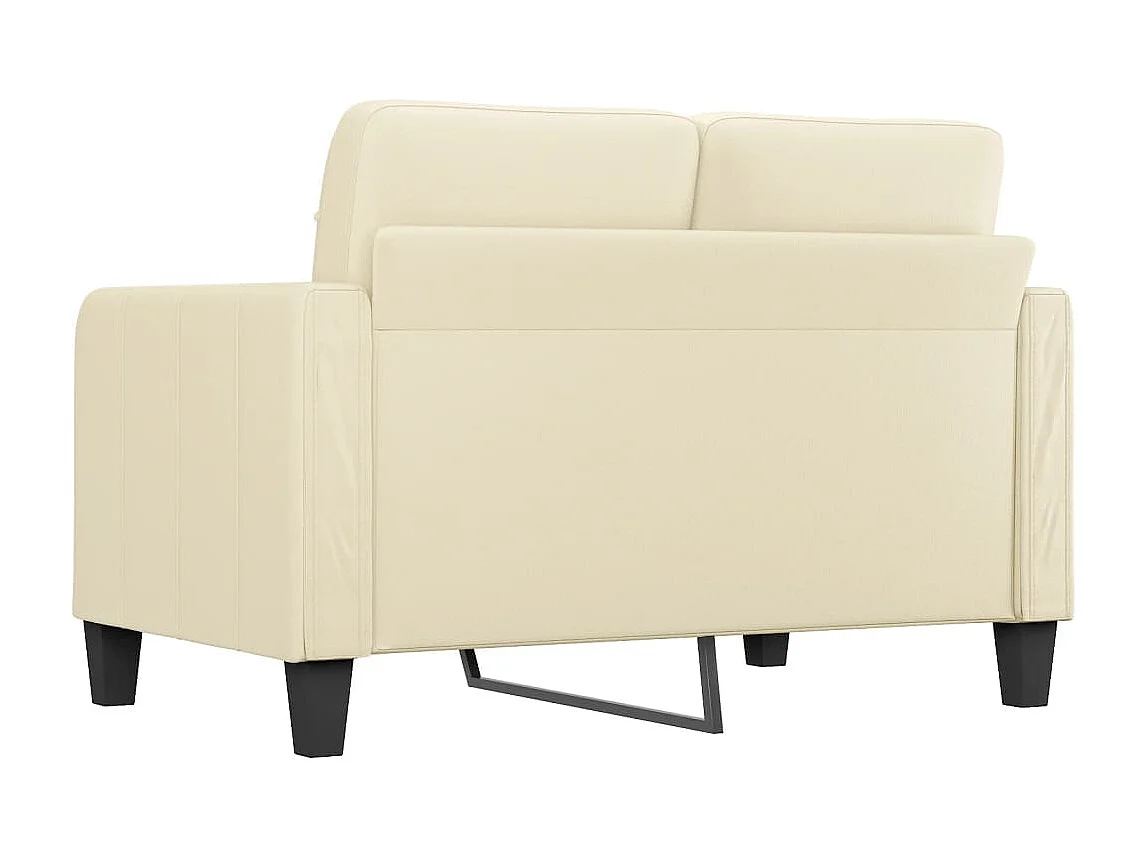 Canapé à 2 places Crème 120 cm Similicuir