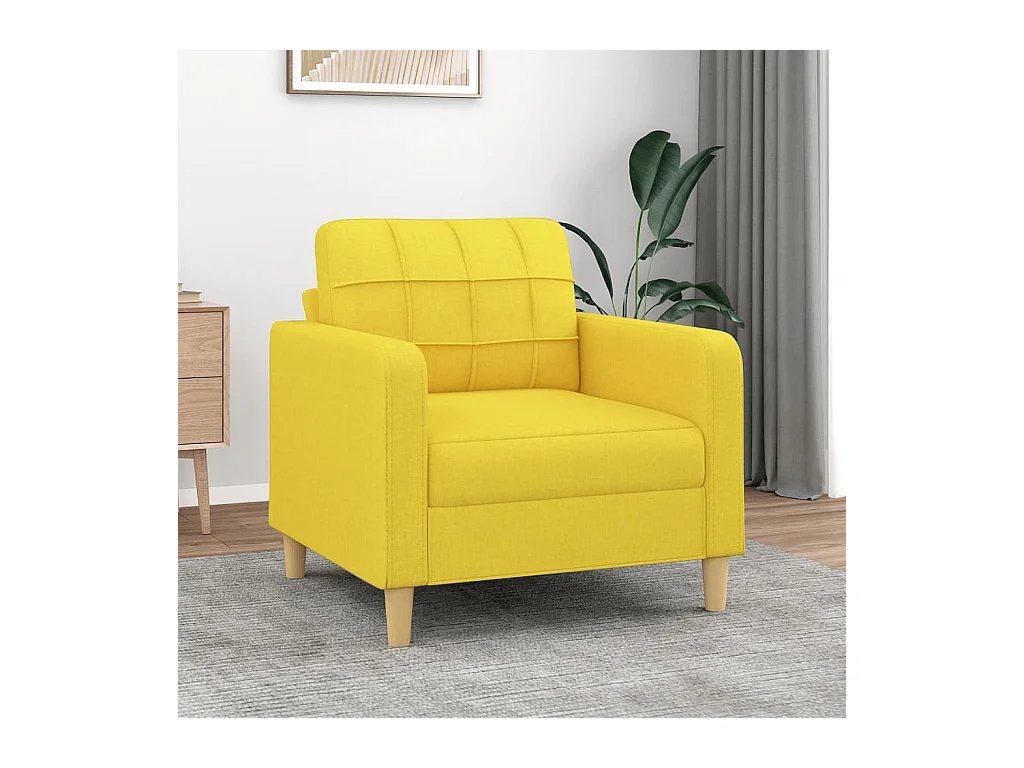 Fauteuil Jaune clair 60 cm Tissu