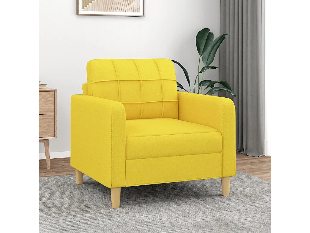 Fauteuil Jaune clair 60 cm Tissu