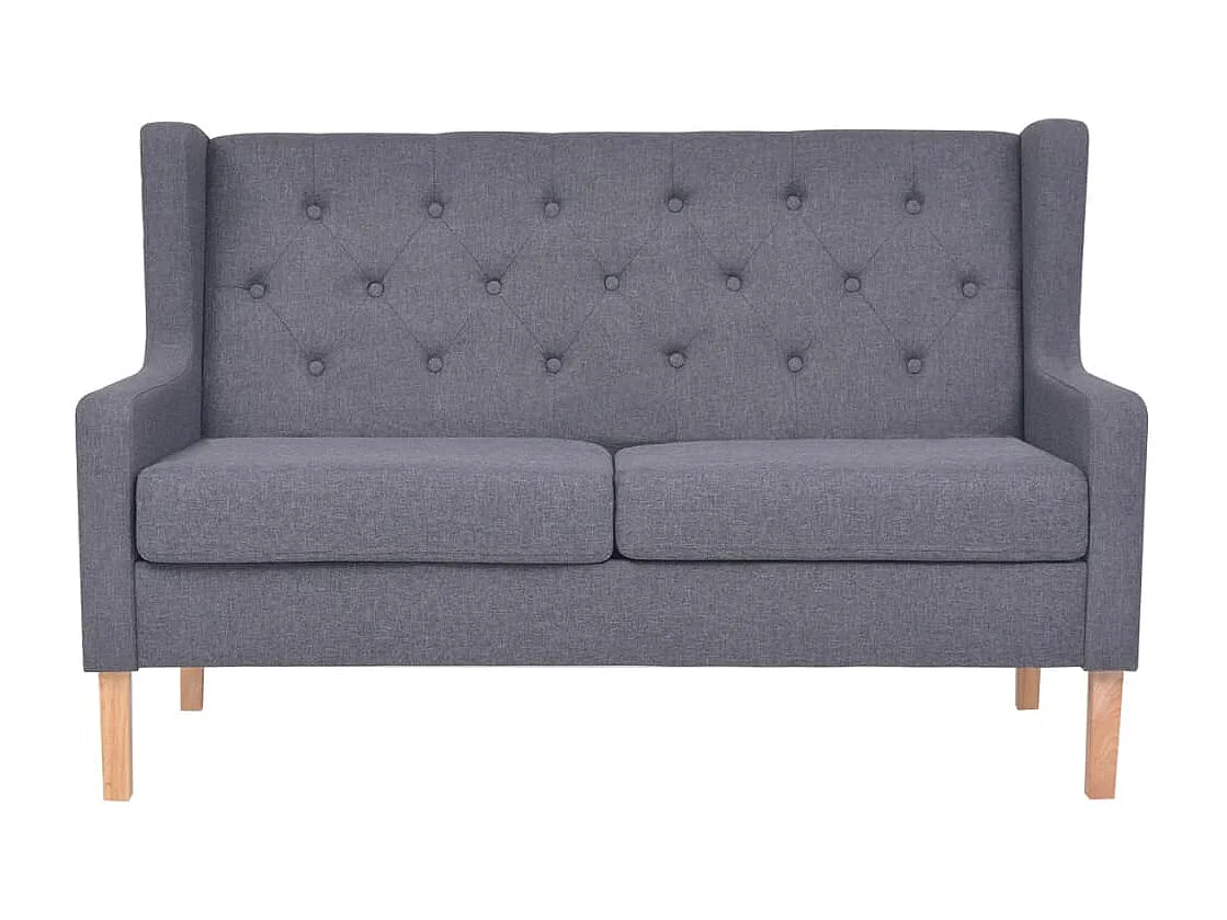 Conjunto de sofás 2 piezas tela gris