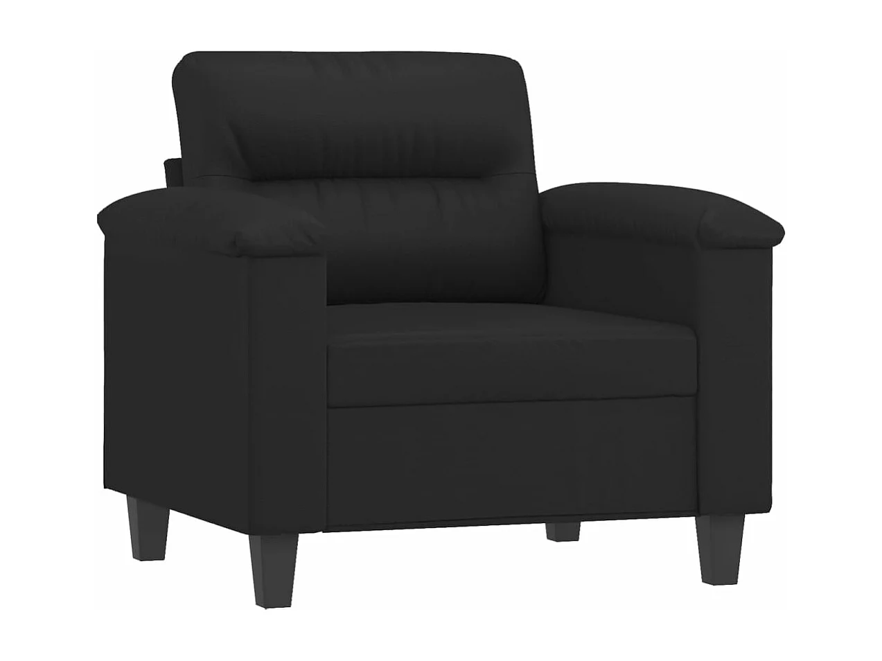 Fauteuil 60 cm kunstleer zwart