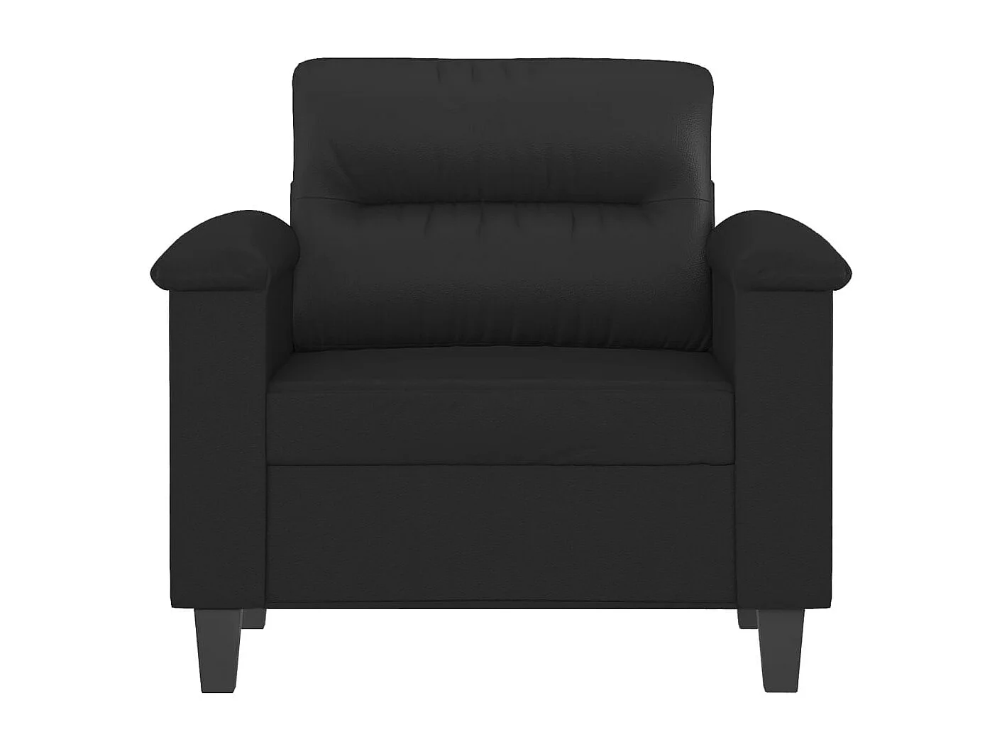 Fauteuil 60 cm kunstleer zwart