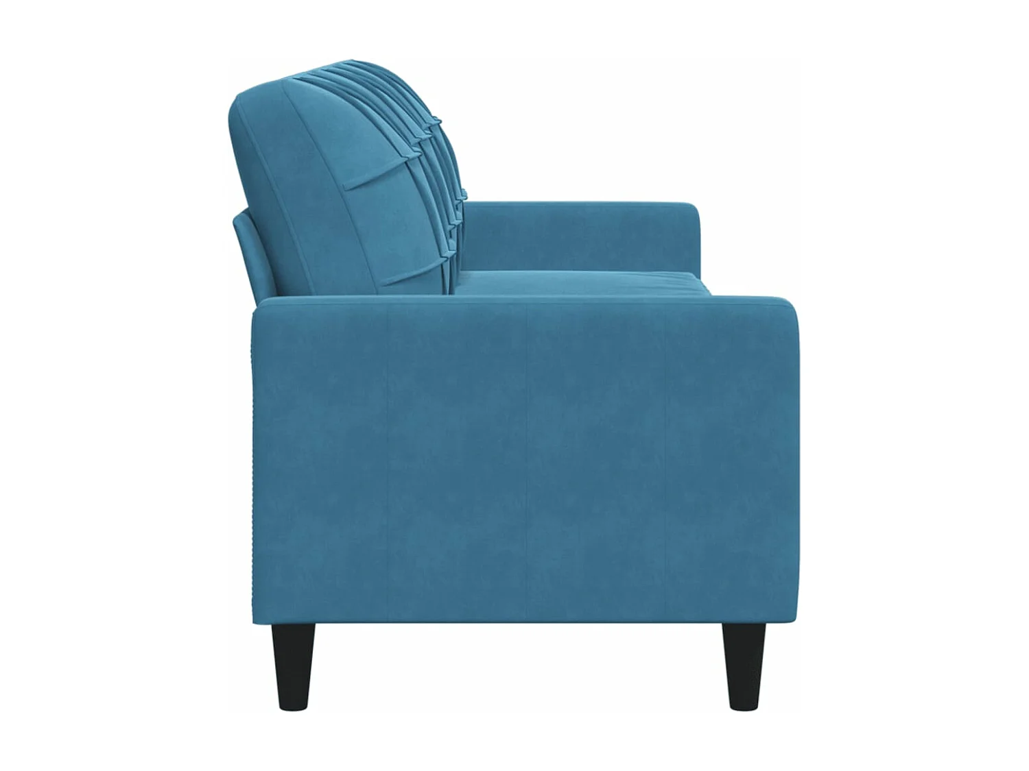 Sofá de 3 lugares 210 cm veludo azul