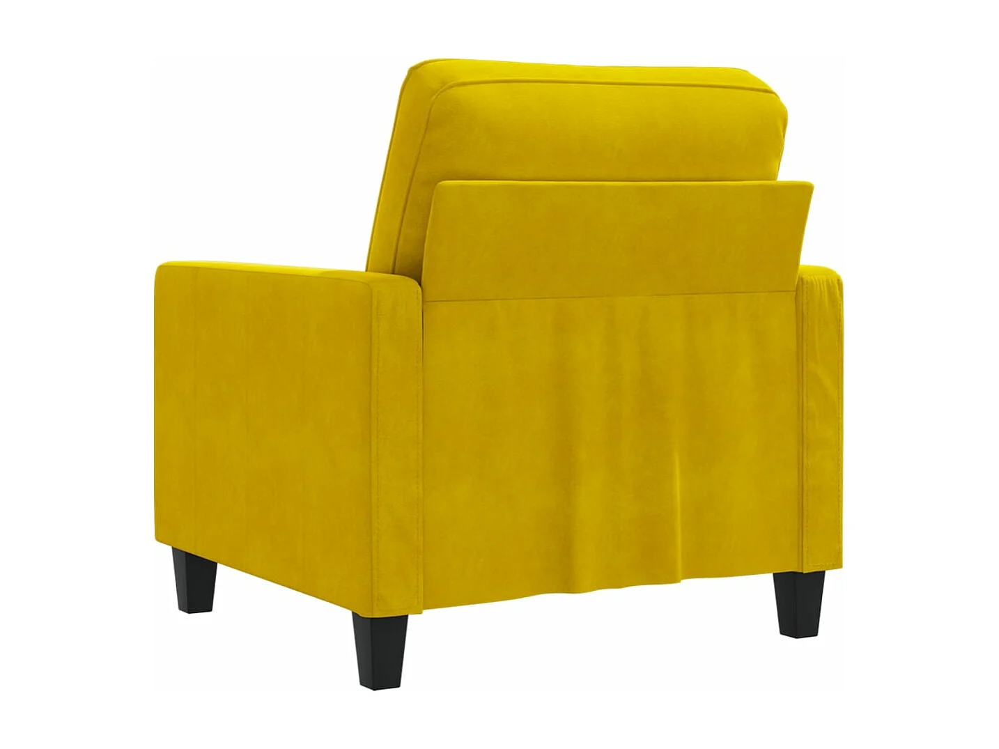 Sillón de terciopelo amarillo 60 cm