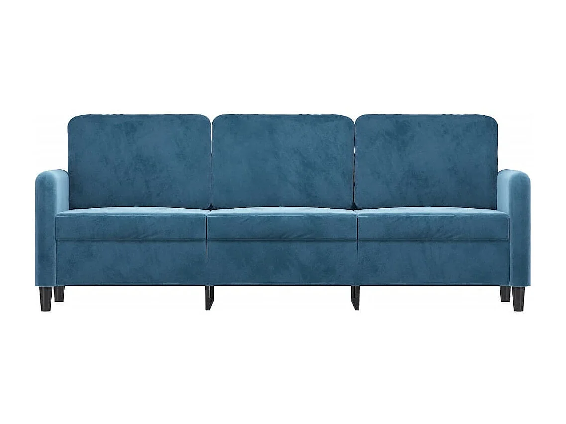3-Sitzer-Sofa Blau 180 cm Samt