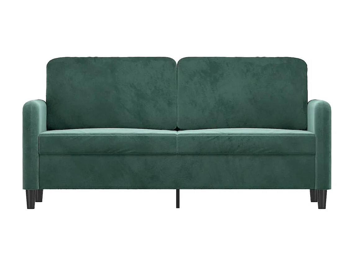 Sofá de 2 plazas de terciopelo verde oscuro 140 cm