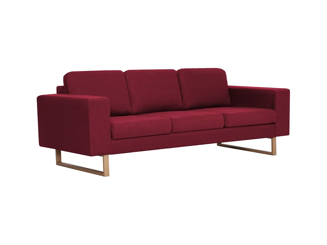 Ensemble de canapé 2 pcs Tissu Rouge bordeaux