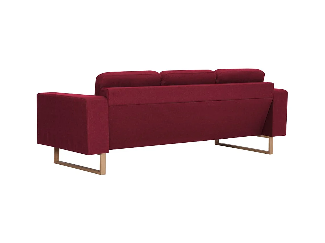 Ensemble de canapé 2 pcs Tissu Rouge bordeaux