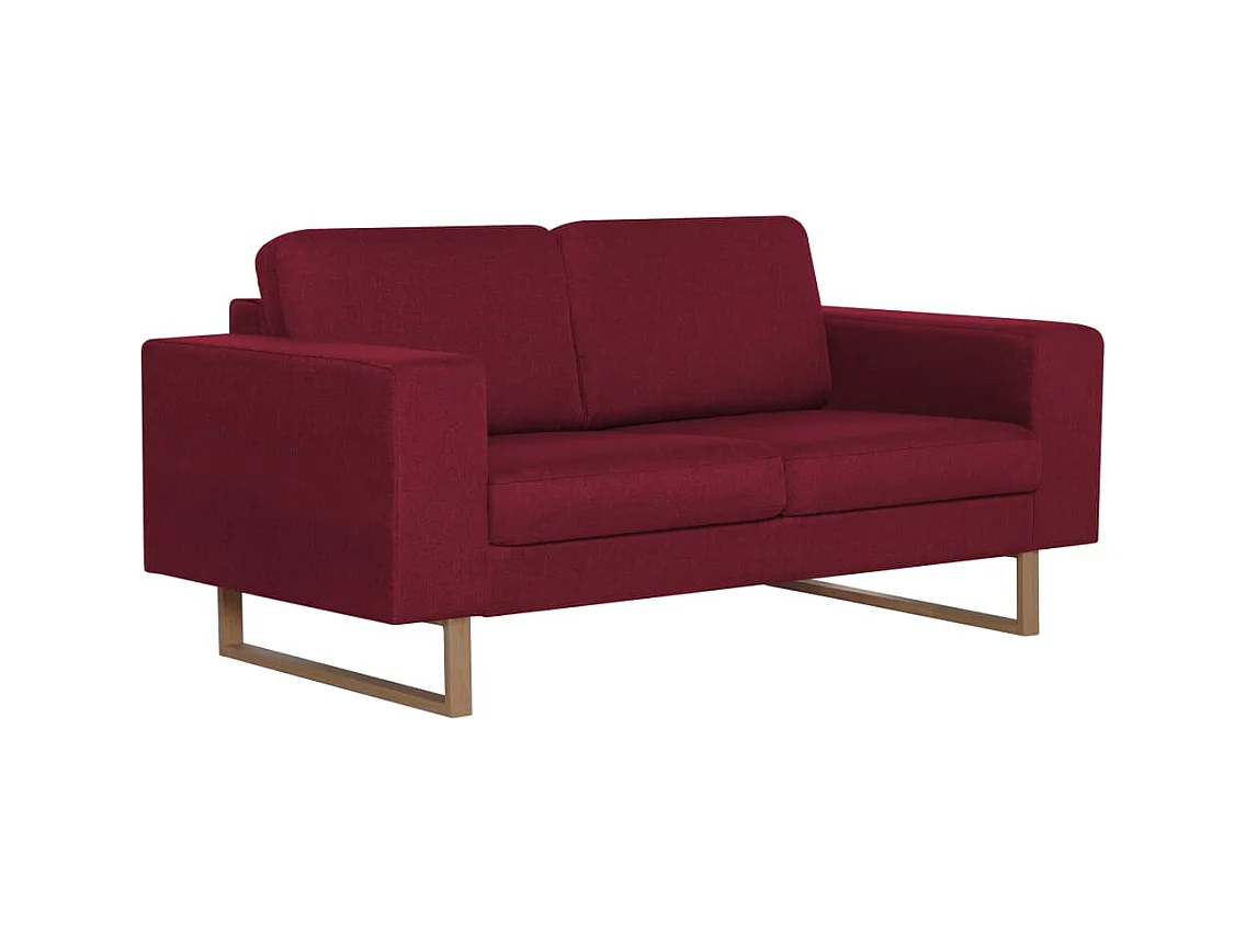 Ensemble de canapé 2 pcs Tissu Rouge bordeaux