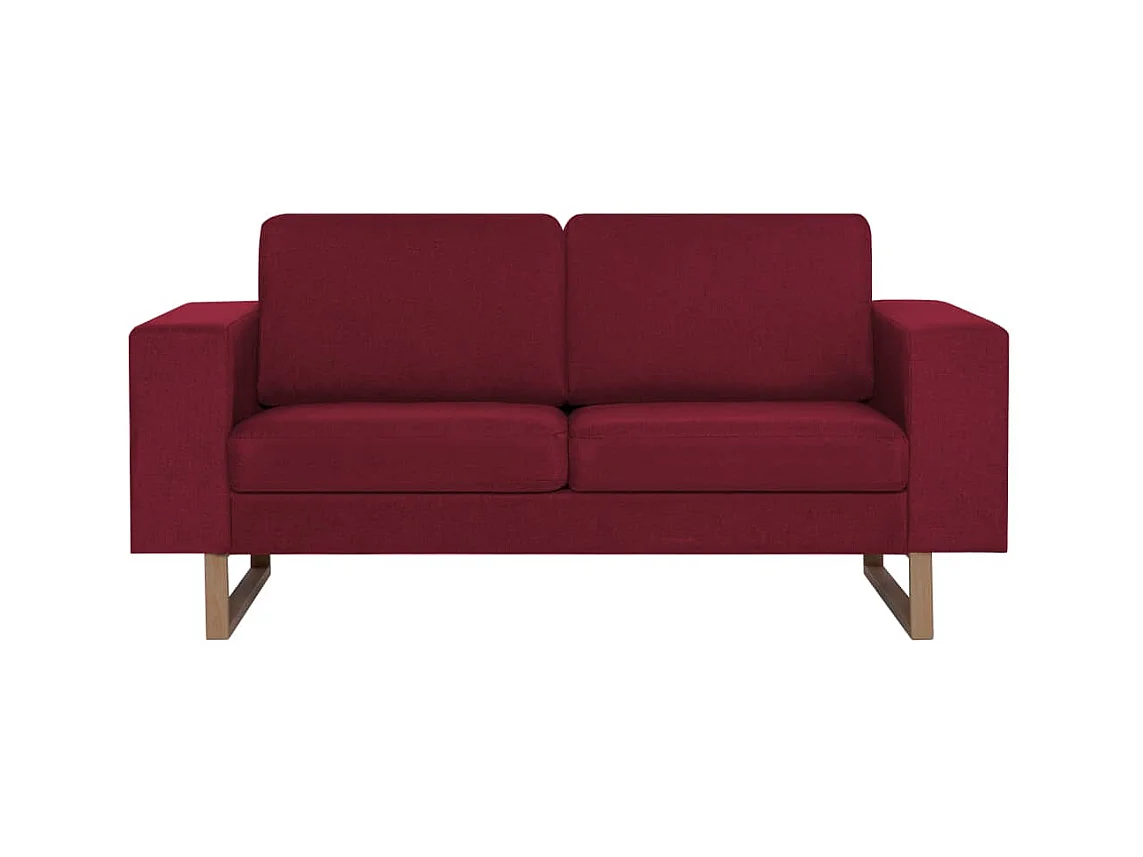 Ensemble de canapé 2 pcs Tissu Rouge bordeaux