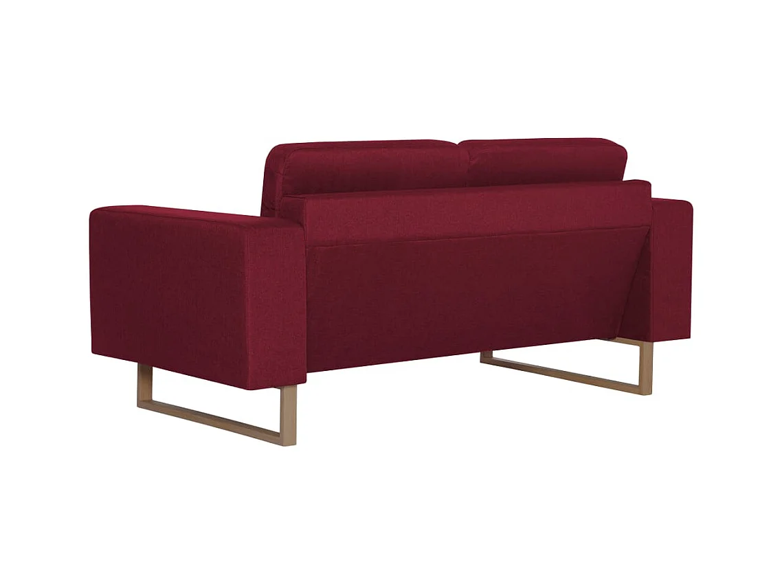 Ensemble de canapé 2 pcs Tissu Rouge bordeaux
