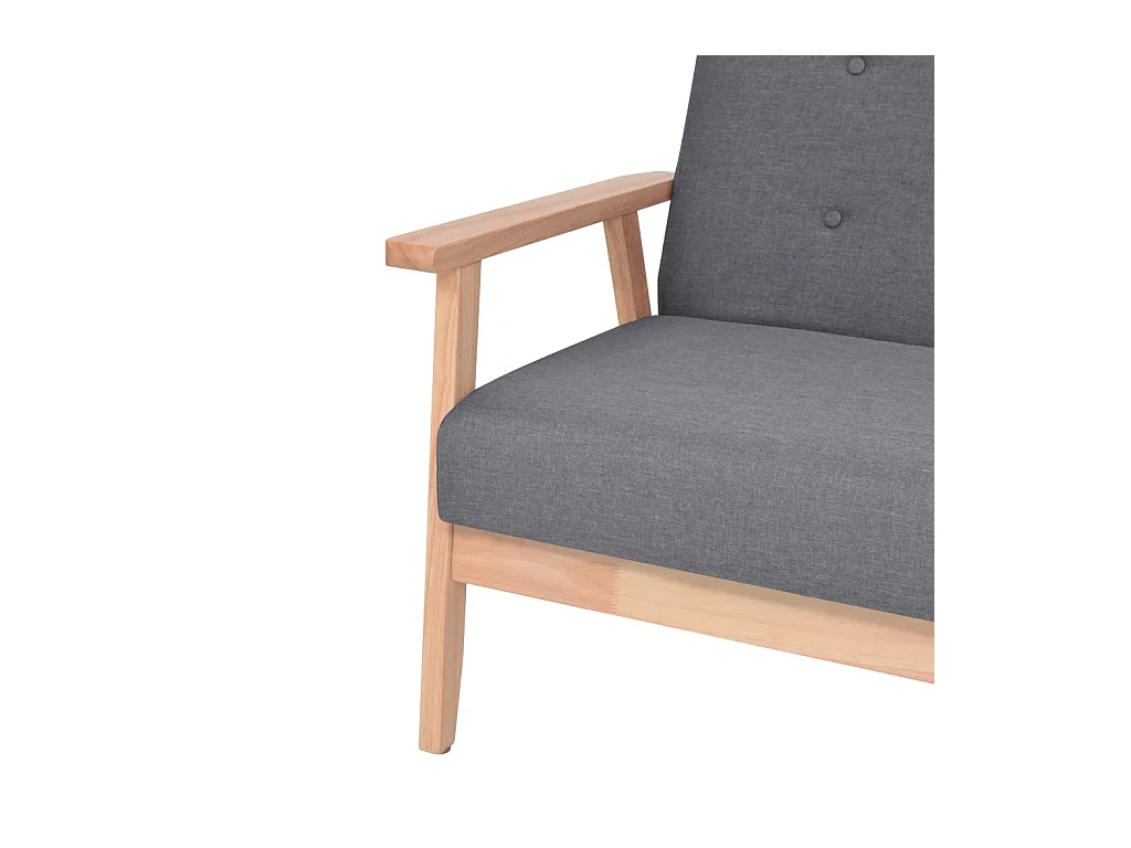 Ensemble de canapés 3 pcs Tissu Gris foncé