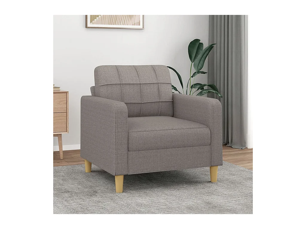 Fauteuil Taupe 60 cm Tissu