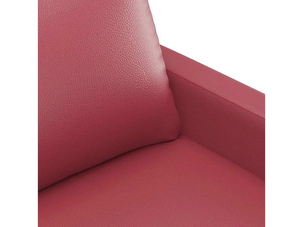 Poltrona 60 cm couro artificial vermelho tinto