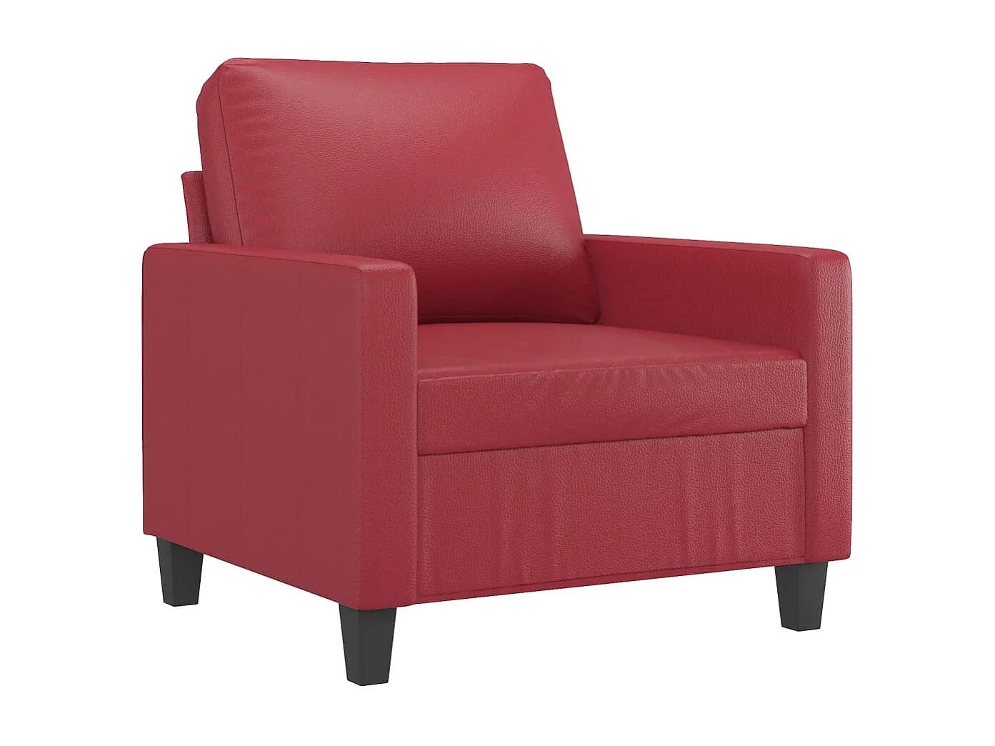 Fauteuil Rouge bordeaux 60 cm Similicuir