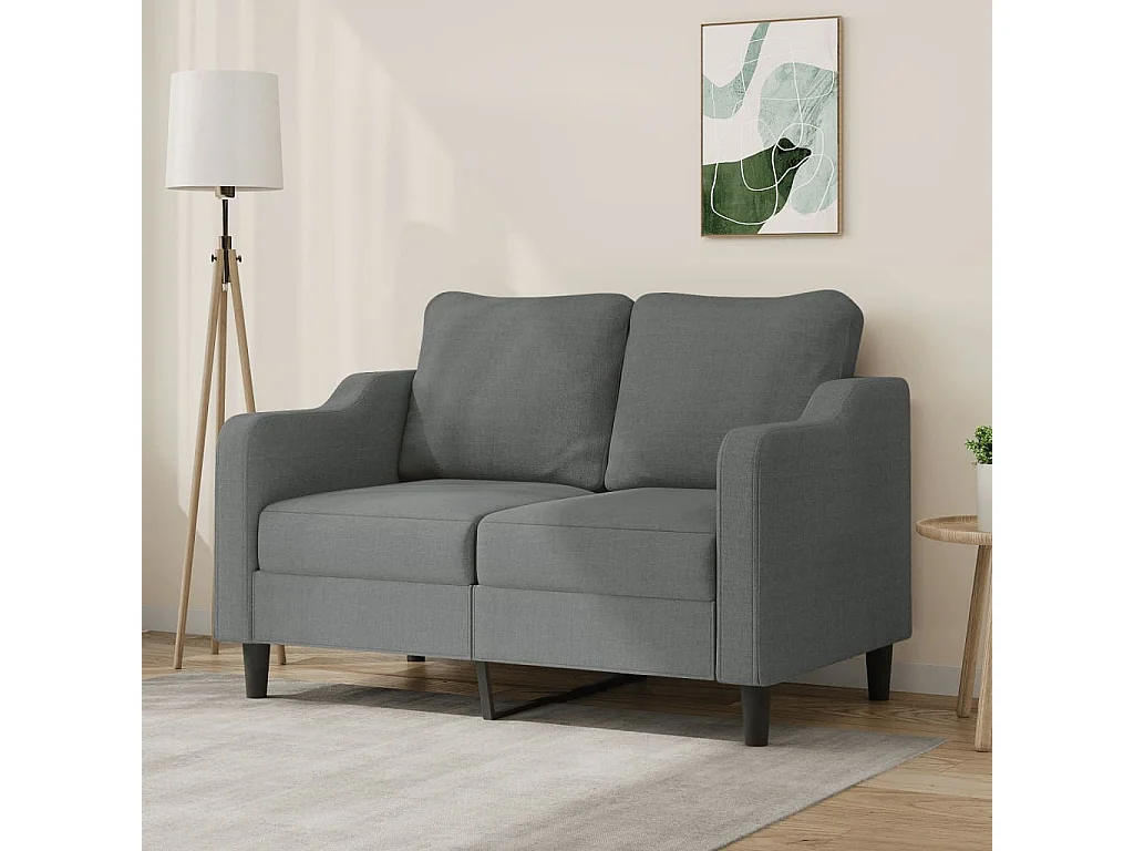 2-Sitzer-Sofa Dunkelgrau 120 cm Stoff
