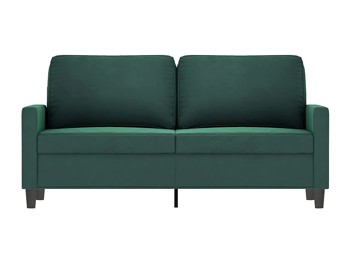 2-Sitzer-Sofa Dunkelgrün 140 cm Samt